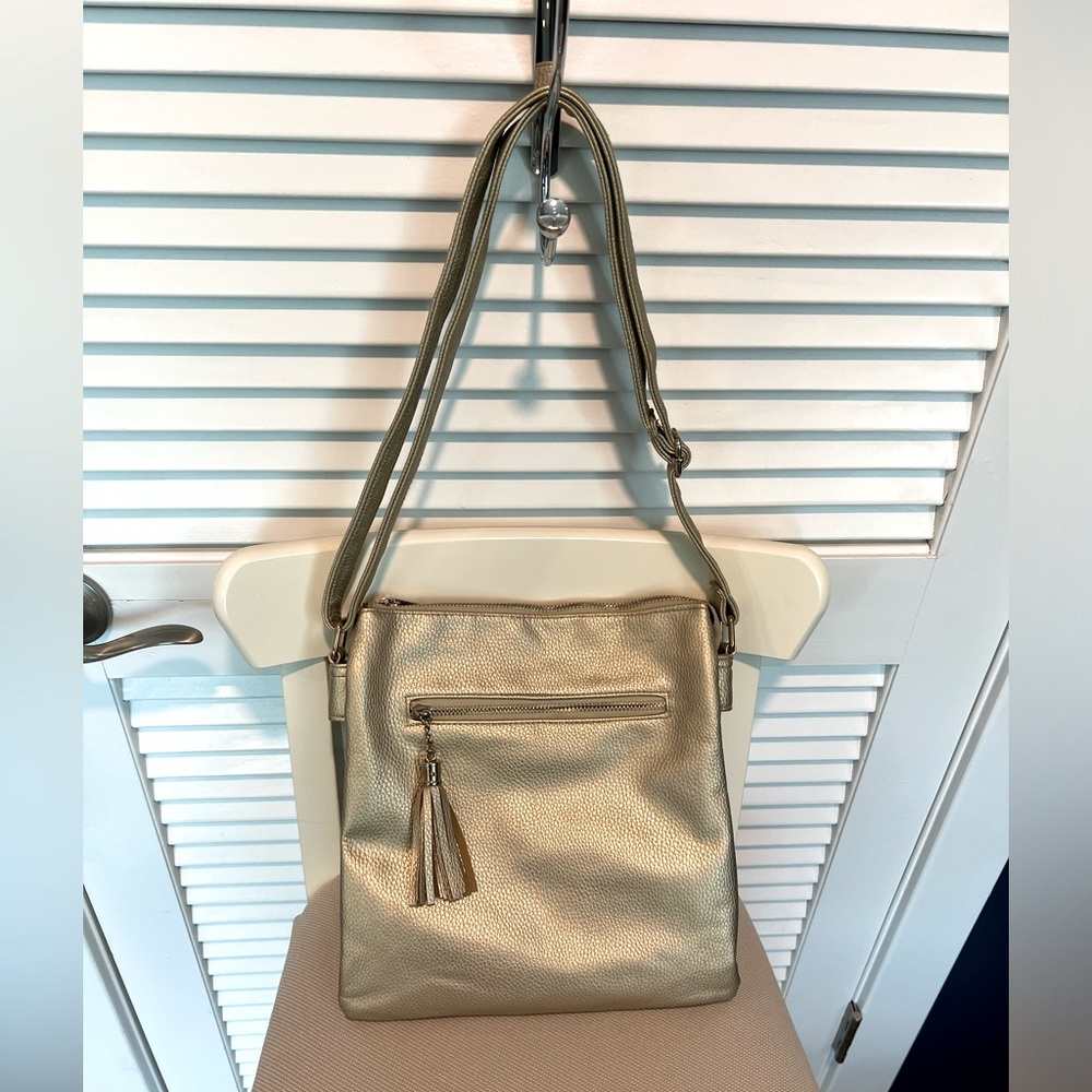Fun Crossbody Gold Shimmer bag